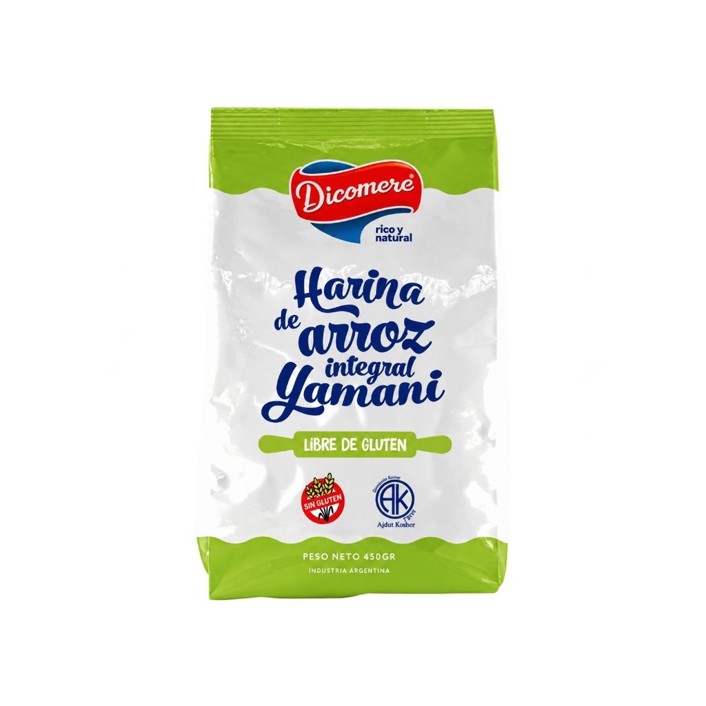 Harina de Arroz Yamani integral x 450grs x 12u - Dicomere 