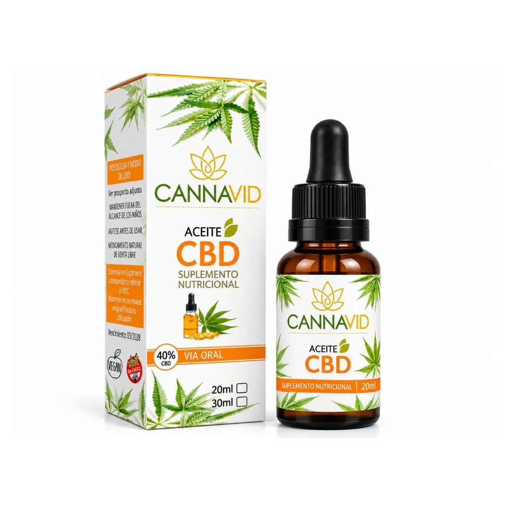 Aceite de Cannabis al 40% x 20ml x 1u - Cannavid