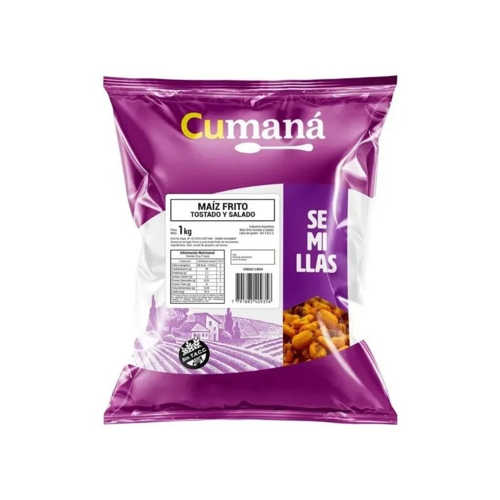 Maiz frito tostado y salado x 1kg x 1u - Cumana 