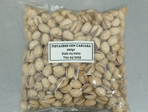 [FSPISTSBS500] Pistachos con cascara salados x 500grs x 1u