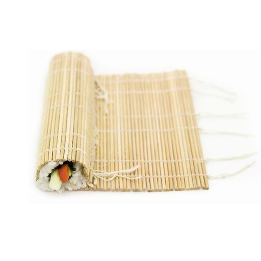 [SHESMAABS010] Esterilla para sushi (madera) amarilla 24x24 cm x 10u