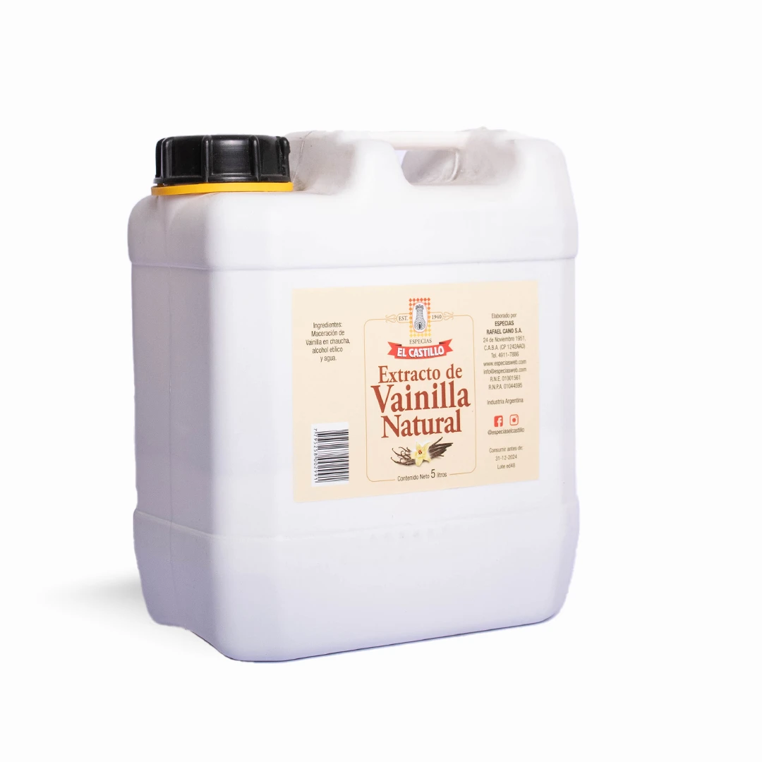 [VAEXCAS25001] Extracto de Vainilla Natural 5L x 1u - El Castillo