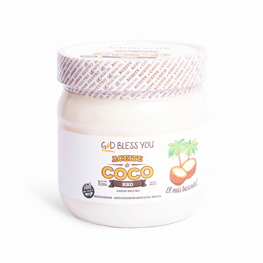 [AYACGN1L12] Aceite de Coco Neutro - God Bless You x 1L x 12u