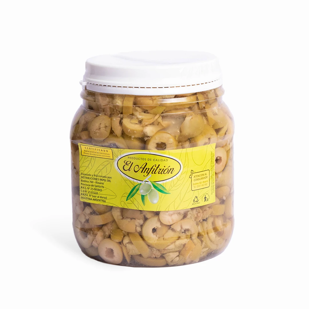 [ACEVFIAPO012] Aceitunas Verdes Fileteadas x 800grs x 12u  - El Anfitrion