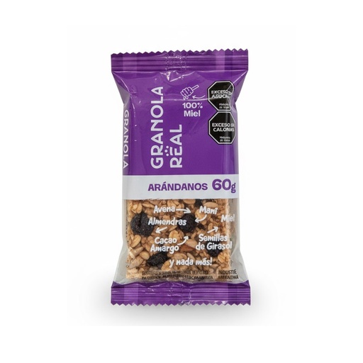 [BSBAAR60PQ012] Barritas con Arandanos 60grs x 12u - Granola Real