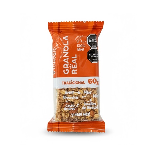 [BSBTR60PQ001] Barritas Tradicionales - Granola Real 60grs x 1u
