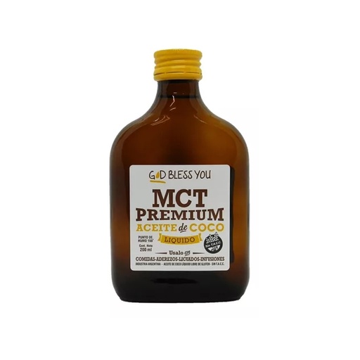 [AYACGMCTP2012] Aceite de Coco MCT Premium x 200ml x 12u - God Bless You 