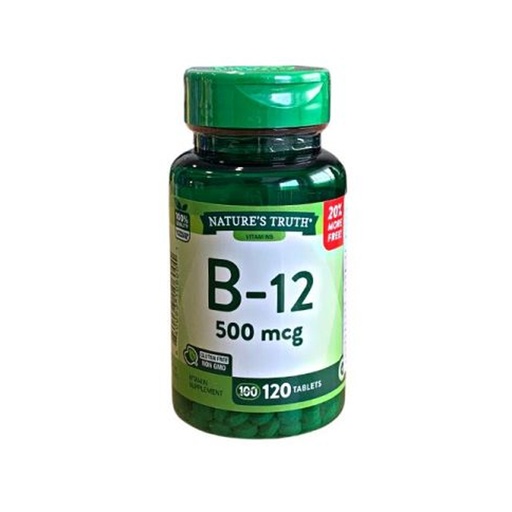 [SUPVITB12001] Vitamina B12 500 MCG Natural Truth x 120 tab x 1u