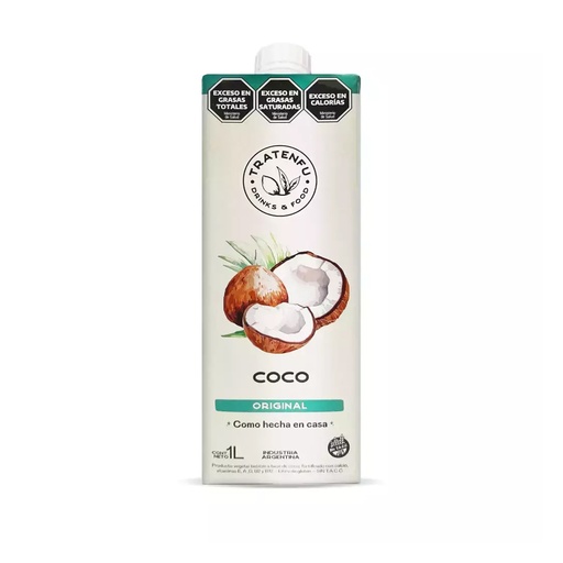 [LEALTCBT1003] Leche de coco original Tratenfu x 1L x 3u 