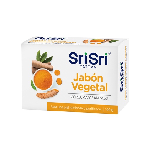 [CSJACYSCJ10003] Jabon Curcuma y Sandalo - Sri Sri 100g x 3u