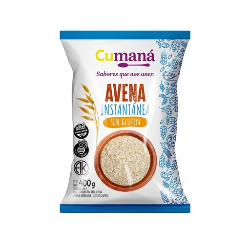 [CLAICSTPQ40001] Avena instantanea cumana sin tacc x 400grs x 1u