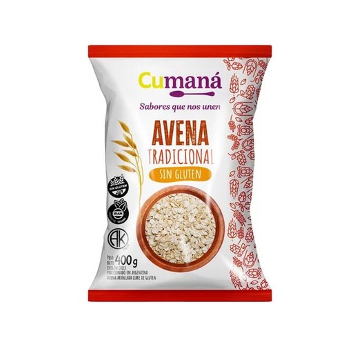 [CLATRCSTPQ40001] Avena tradicional cumana sin tacc x 400grs x 1u
