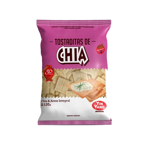 [BSTOSCYCJ12018] Tostaditas de Chia x 120grs x 18u - Yin Yang