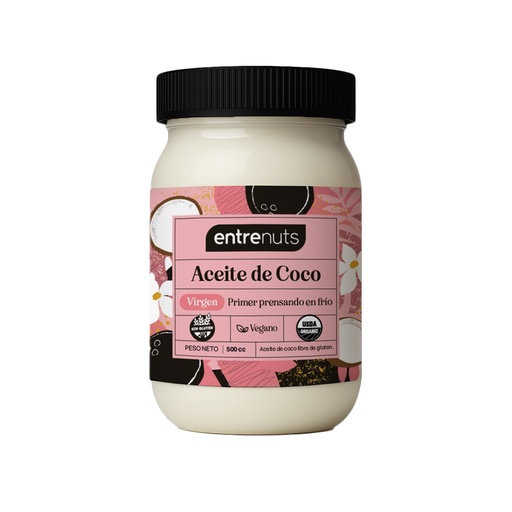 [AYACVE500001] Aceite de Coco Virgen - Entrenuts x 500cc x 1u 