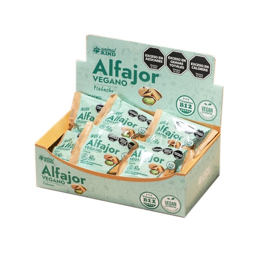 [BSAAKPCJ012] Alfajor Vegano de Pistacho Animal King x 42grs x 18u x 12 cajas