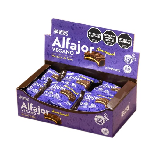 [BSAAKMBCJ004] Alfajor Vegano manteca de Mani Bañado - Animal Kind x 42gr x 18u x 4 cajas 