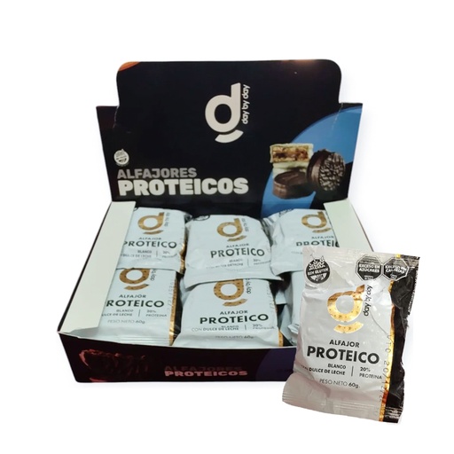 [BSAPDMBCJ009] Alfajor Proteico Blanco - Day by Day x 60grs x 12u x 9 cajas
