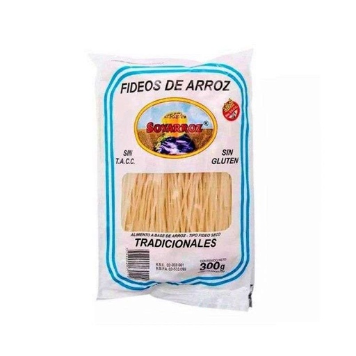 [VARFASATR30012] Fideos de Arroz Soyarroz Tradicional x 300grs x 12u  