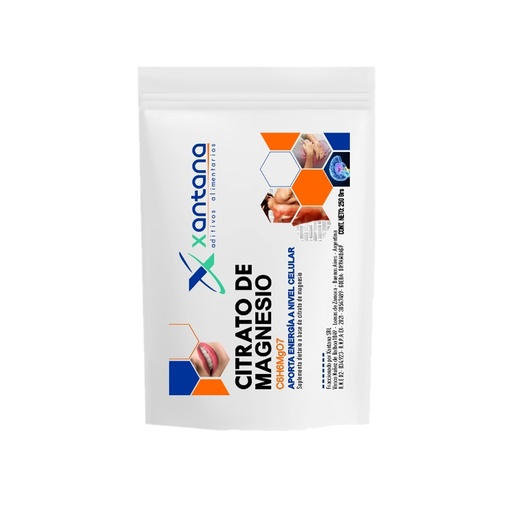 [SUPCMXPQ25001] Citrato de magnesio en polvo - Xantana x 250grs x 1u 