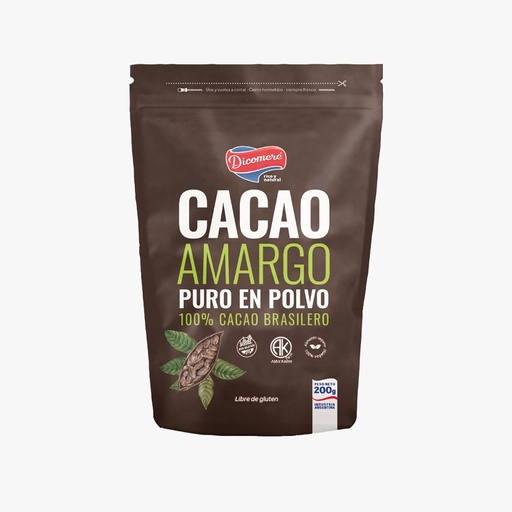[HACACADPQ20012] Cacao amargo en polvo - Dicomere x 200grs x 12u 