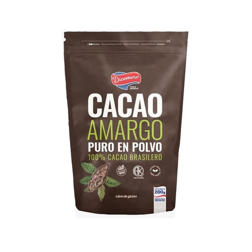 [HACACADPQ20012] Cacao amargo en polvo x 200grs x 12u - Dicomere