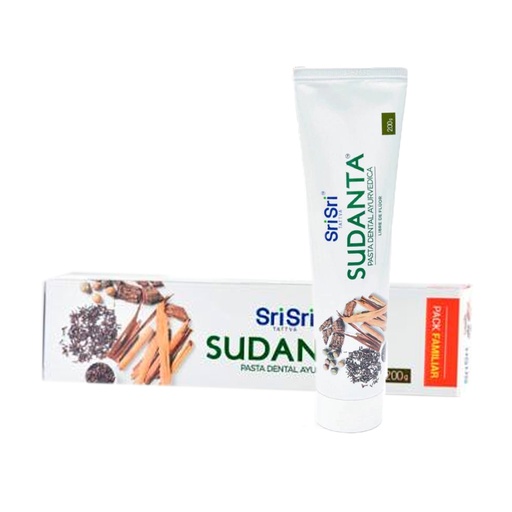 [CSPDASGCJ20003] Pasta dental ayurvedica en gel Sudanta - Sri Sri x 200grs x 3u