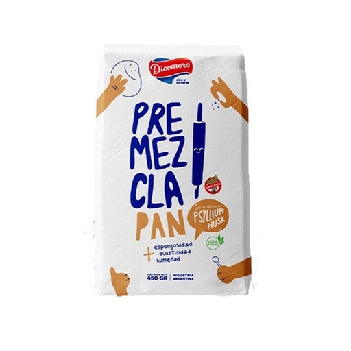 [HAHPRPANDPQ45001] Premezcla Pan con Psyllium Husk x 450grs x 1u - Dicomere