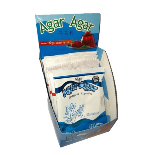 [VASGEVAAPQ0012] Sobres de Gelatina Vegetal Natural - Agar Agar x 10grs x 12u