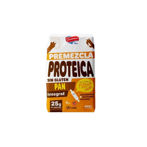 [HAHPRPANIDPQ45001] Premezcla de Pan integral proteica con Psyllium Husk - Dicomere x 450grs x 1u 