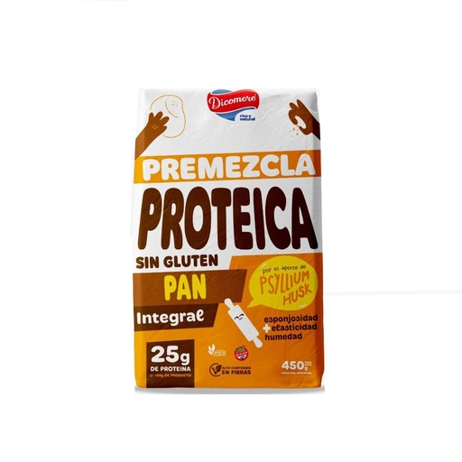 [HAHPRPANIDPQ45001] Premezcla de Pan integral proteica con Psyllium Husk x 450grs x 1u - Dicomere