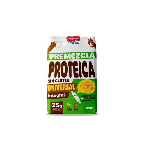 [HAHPRUNIIPPQ45012] Premezcla Universal integral proteica con Psyllium Husk - Dicomere x 450grs x 12u 