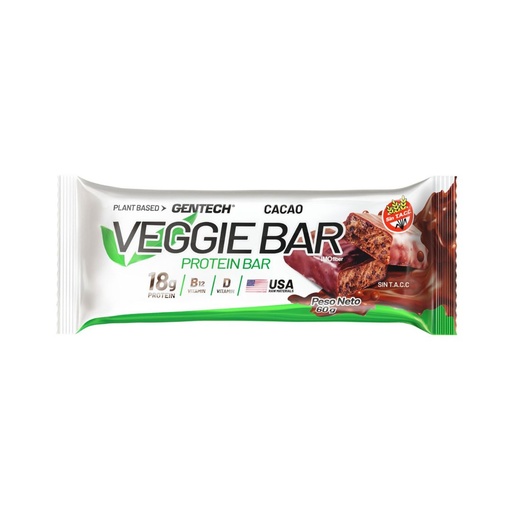[BSBGPVGBCCJ010] Barritas Proteicas Veggie Bar sabor Cacao x 60grs x 10u