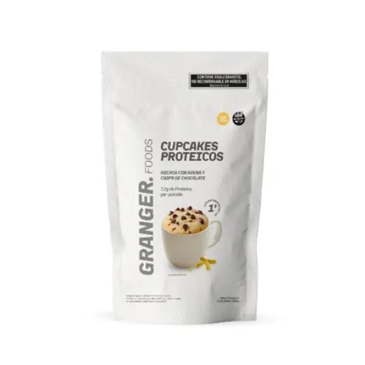 [HACKPVCGRPQ36001] Cupcakes Proteicos sabor Vainilla Lemon con chips x 360grs x 1u- Granger 